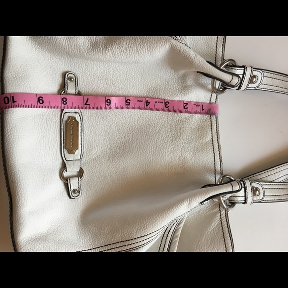 VTG ETIENNE AIGNER White Leather Satchel Bag. - Picture 6 of 8